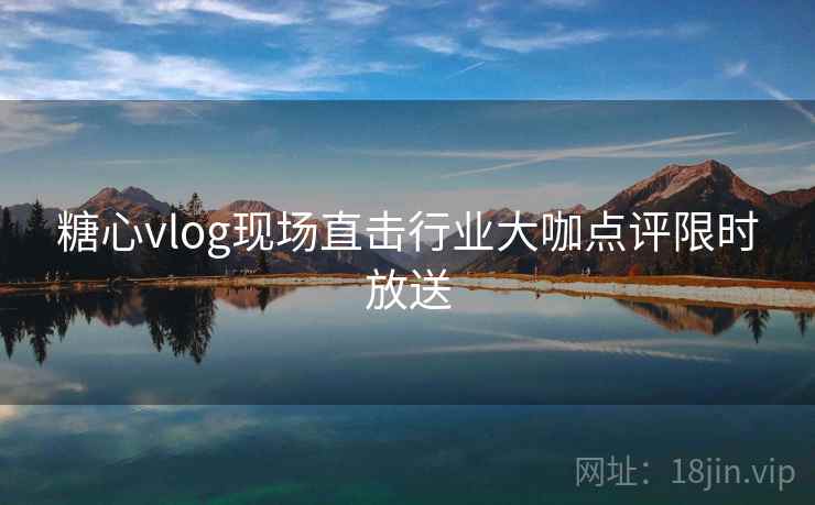 糖心vlog现场直击行业大咖点评限时放送