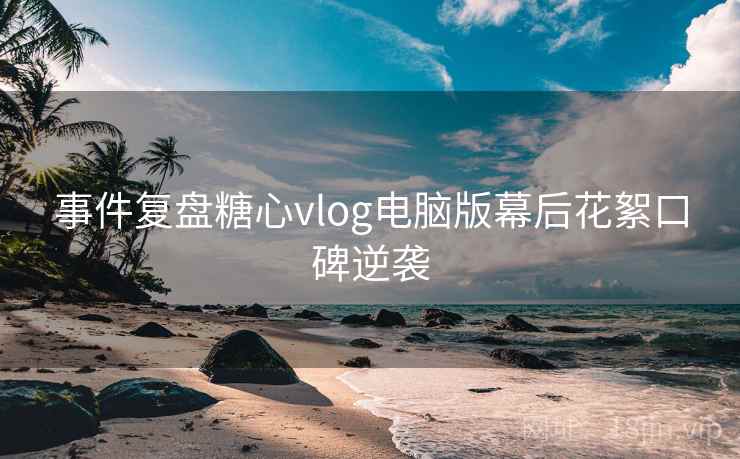 事件复盘糖心vlog电脑版幕后花絮口碑逆袭  第1张
