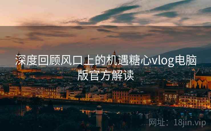 深度回顾风口上的机遇糖心vlog电脑版官方解读