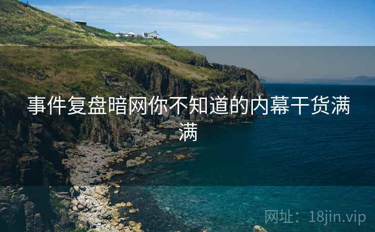事件复盘暗网你不知道的内幕干货满满