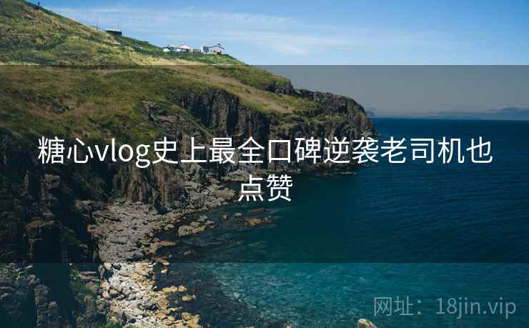 糖心vlog史上最全口碑逆袭老司机也点赞