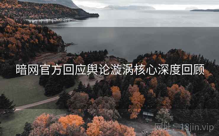 暗网官方回应舆论漩涡核心深度回顾