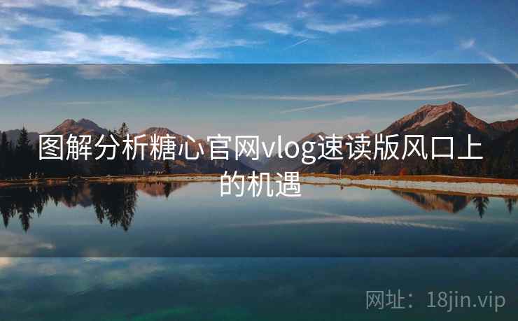 图解分析糖心官网vlog速读版风口上的机遇