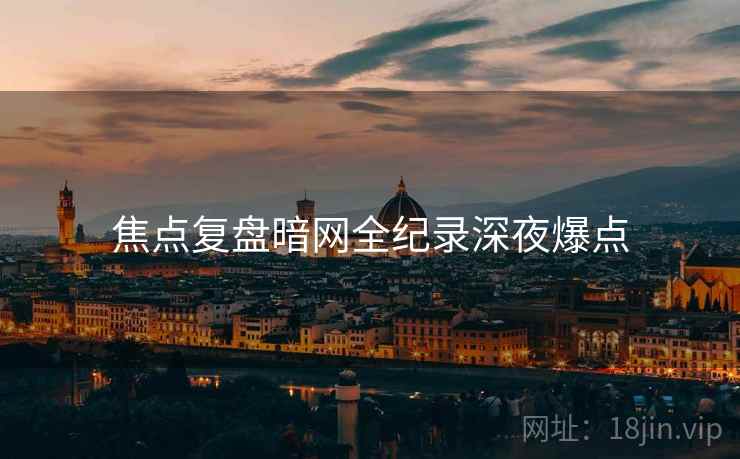 焦点复盘暗网全纪录深夜爆点