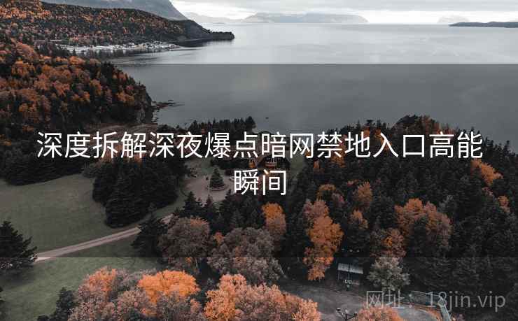 深度拆解深夜爆点暗网禁地入口高能瞬间