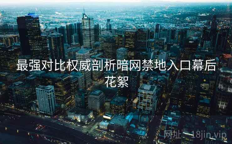 最强对比权威剖析暗网禁地入口幕后花絮