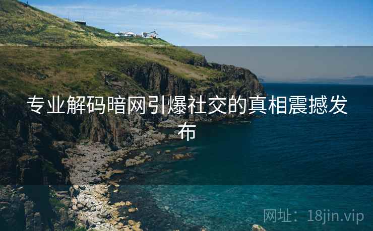 专业解码暗网引爆社交的真相震撼发布