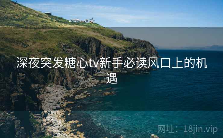 深夜突发糖心tv新手必读风口上的机遇